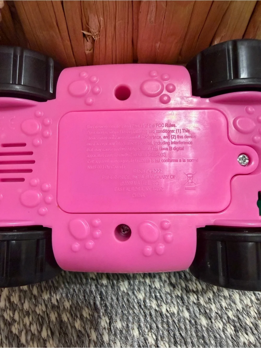 VTG Y2K Fisher-Price Teal & Pink Little People Toy Car Makes Sounds